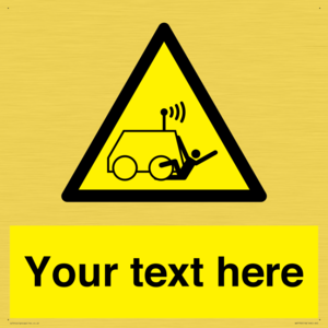 Custom warning run over by operator controlled machine